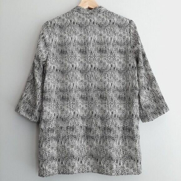 VERO MODA Coco Light Cardigan Kimono Open Front B&W Sz M - Picture 8 of 11